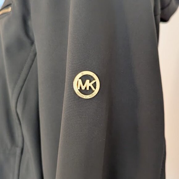 Michael Kors Women's Hooded Anorak Rain Coat (Size Large, Hunter Green) - Picture 4 of 12